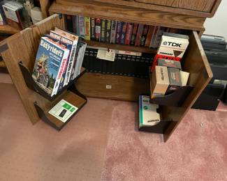 VHS tapes and nice cabinets!