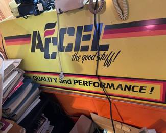 Metal cabinet full of automotive repair manuals