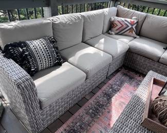 Grey all weather wicker outdoor patio furniture