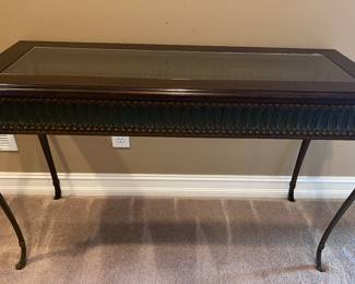 Pier 1 metal glass top hallway table