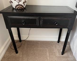 Pier 1 black wood side table