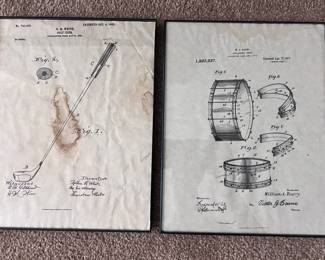Framed patent prints