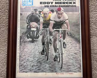 Framed vintage magazine cover