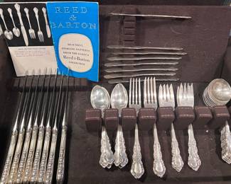 Reed & Barton sterling "Georgian Rose" flatware (48 pcs)