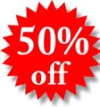 50% off Saturday 
Gold & Sterling not 50% off