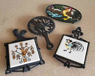 Cast Iron Rooster Trivets