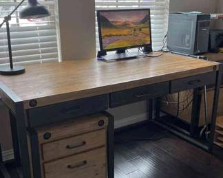 Large Office Desk Filing Cabinet And Side Cabinet