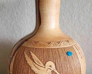 Navajo Red Clay Pottery Vase