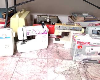 Sheet music, books/magazines on woodworking, gardening, electronics.