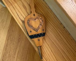 Vintage fireplace bellows. 