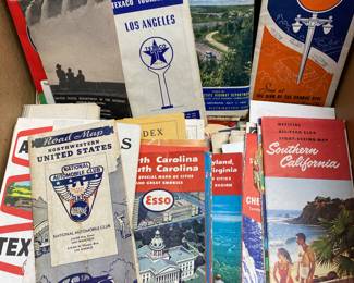 Vtg. Gas station travel Maps