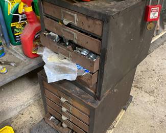 Packed drawers of tools