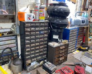 Many tool /nuts/bolts multi drawer units 