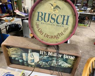 Vtg. Beer signs 