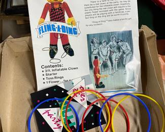 A clown , his “fling-a - ding” and his rings … guess it’s time to party