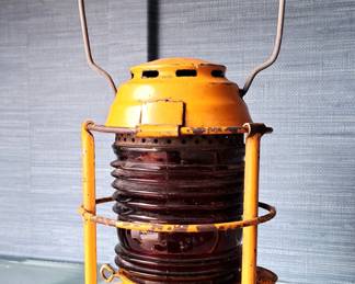 DIETZ ORIGINAL ANTIQUE NIGHT WATCH RED GLASS TRAIN LANTERN RAILROAD