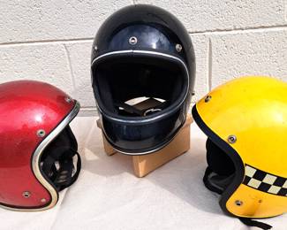 VINTAGE MOTORCYCLE HELMETS LOT