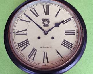 RARE PENNSYLVANIA RAILROAD ORIGINAL ANTIQUE CLOCK LANCASTER PA
