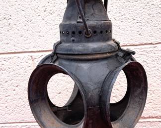 ANTIQUE ADLAKE RAILROAD LANTERN ADAMS & WESTLAKE
