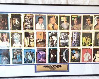 STAR TREK FULL SHEET TRADING CARDS FRAMED & NUMBERED