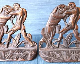 BRONZE BOOKENDS