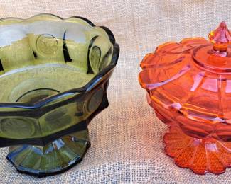 RARE ORANGE VIKING COVERED DISH