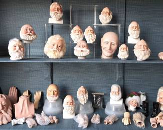 SANTA DOLL HEADS LOT