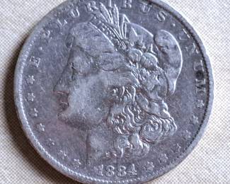 1884 MORGAN SILVER DOLLAR