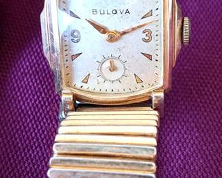 12KT GOLD FILLED BULOVA MENS WATCH