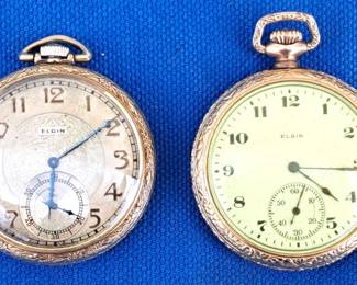 PAIR OF VINTAGE ELGIN POCKETWATCHES