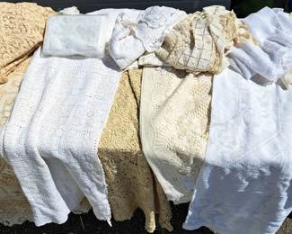 CROCHET LACE TABLECLOTH LOT