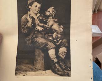 Norman Rockwell " A boy and his dog"