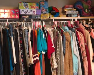 Some young lady's clothing and games