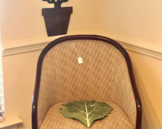 Barrel-backed chair - iron art