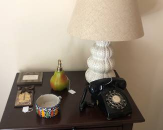 Vintage telephone - painted side table