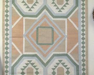 Shyam Ahuja Regal Area Rug Hand Made in India, Pattern: Raj Asthan,  47" x 70", 100% Cotton.