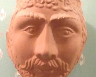 Terracotta Man & Woman Wall Mount Face Planters