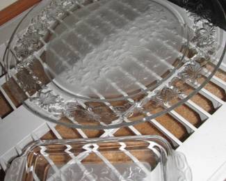 Princess House Platter, Butter Dish