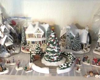 Thomas Kinkade Hawthorne Christmas Village Houses