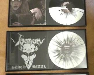 Framed Heavy Metal Records/Albums 