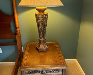 side table and lamp