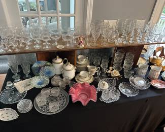 Beautiful collection of glassware and decorative pieces