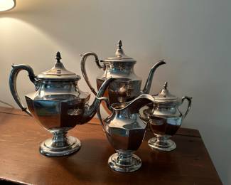 Sterling silver ( Fisher) 4 piece coffee/tea set total 1,885 grams