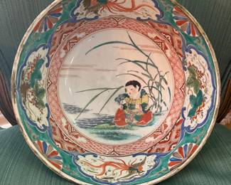 Japanese Imari Bowl With Four(4) Wells signed on Verso