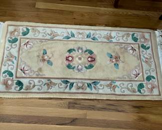 20th C Chinese Floral Rug Runner