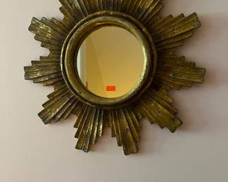 Carved wood Sun mirror