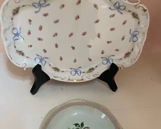 C.A. ALTROHLA  AUSTRIA hand painted Floral Oval Platter