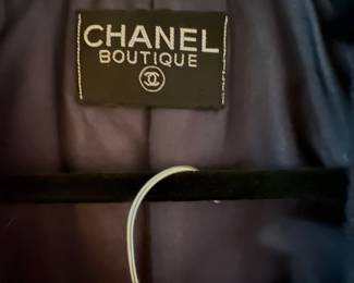 VINTAGE CHANEL - SUIT~~~ Awesome Navy Blue with Red Piping along with the “CC” Logo Buttons