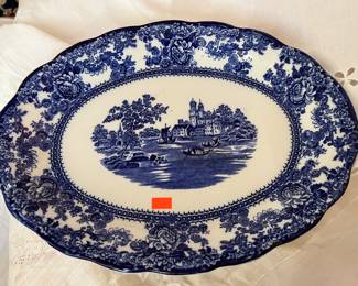 Large FLOW BLUE Platter