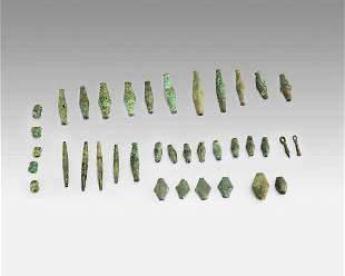 Ancient Roman and Middle Eastern Copper and Bronze Beads
